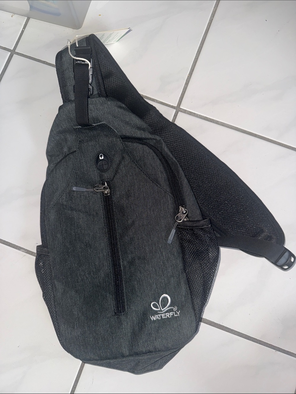 Black Crossbody Sling Bag for Men